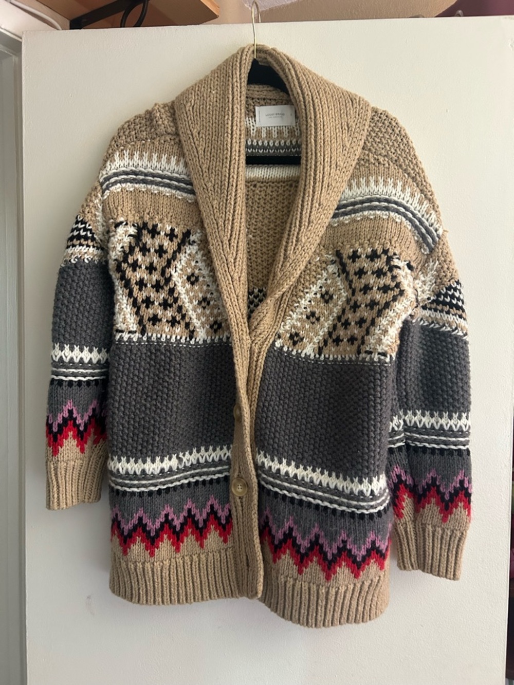 Lucky Brand Aztec Cardigan Sweater - Picture 3 of 8